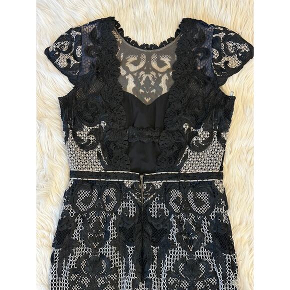 BHLDN Marchesa Notte Waldon Maxi Dress Embroidered Lace Backless Formal Gown - Picture 11 of 16